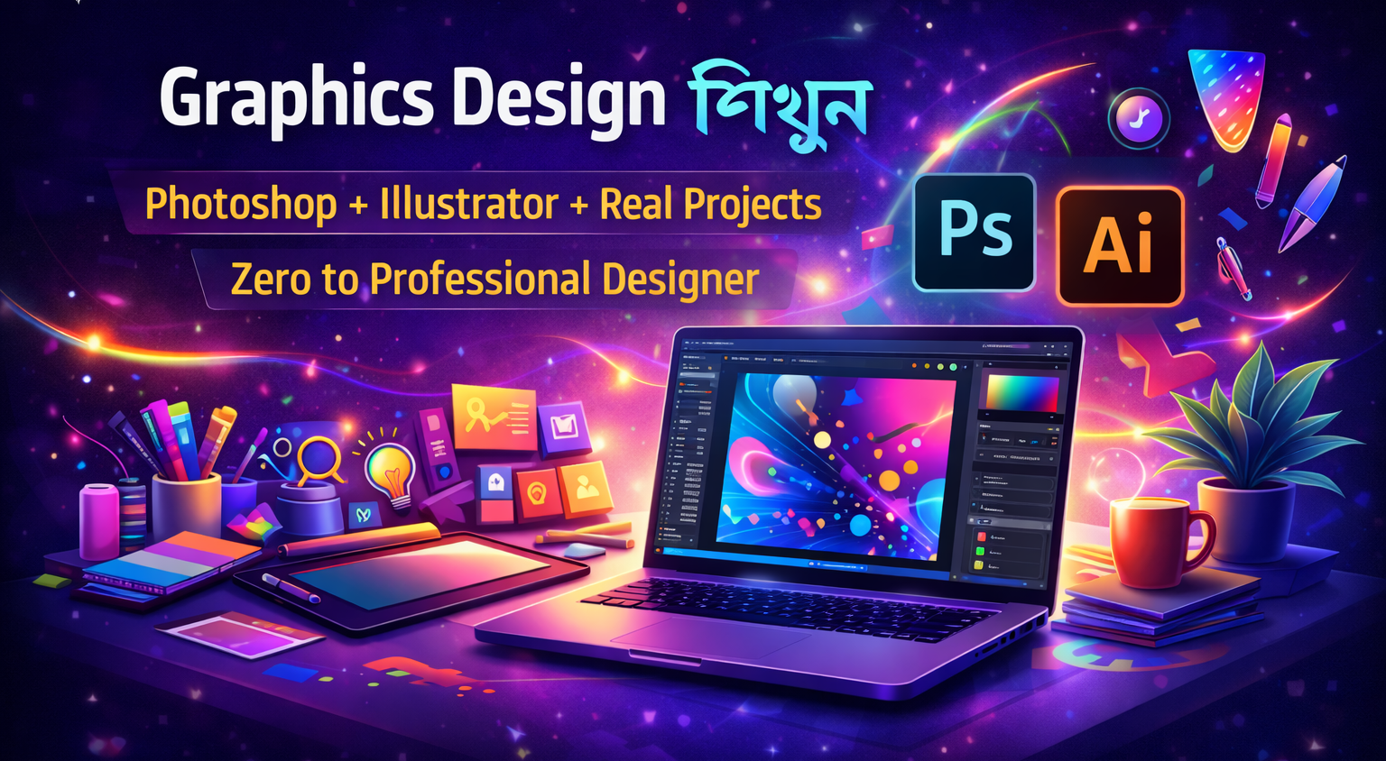 গ্রাফিক্স ডিজাইন মাস্টারক্লাস | World Of IT Institute